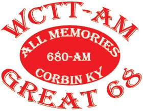 Logo for WCTT-AM, a radio station in Corbin, Kentucky.